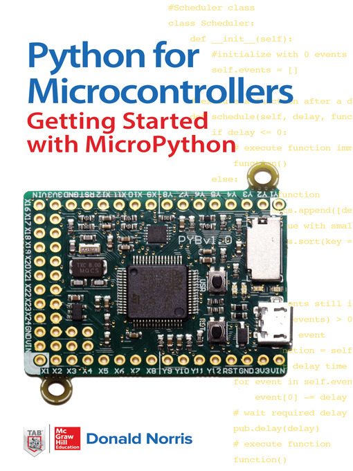 Title details for Python for Microcontrollers by Donald Norris - Available